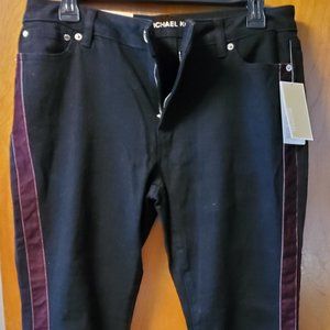 Michael Kors Women 8Petite Velvet Trim Skinny Jean